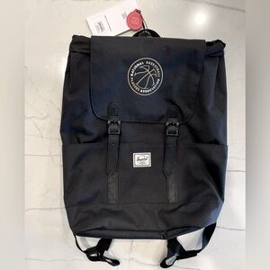 Herschel Black Small Retreat Backpack, Special Edition, NBPA Logo, NWT
